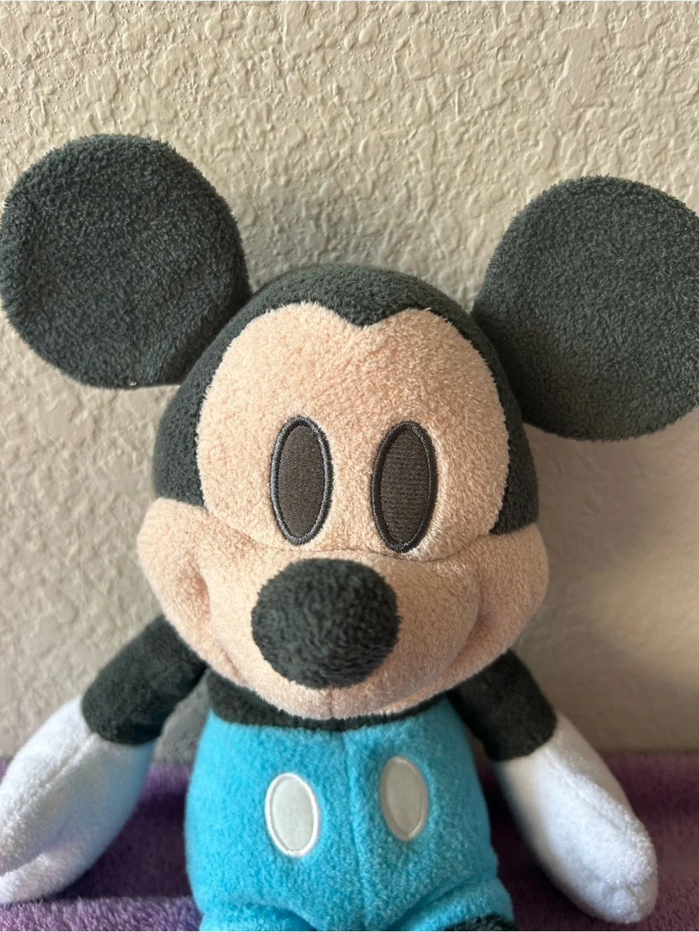 Disney Baby Mickey Mouse Plush Stuffed Animal Toy Cuddle Lovey Blue Gray